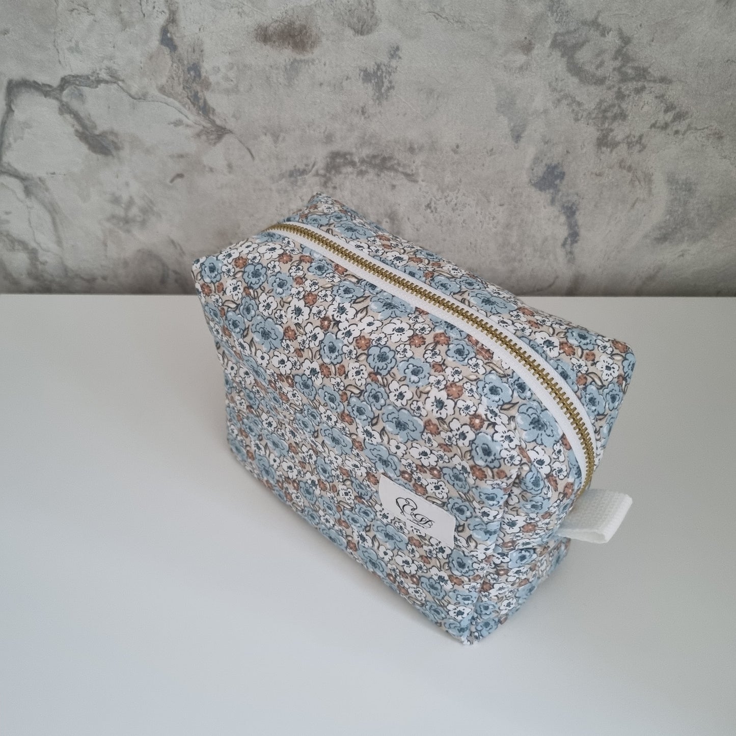 Trousse de toilette Camélia bleu